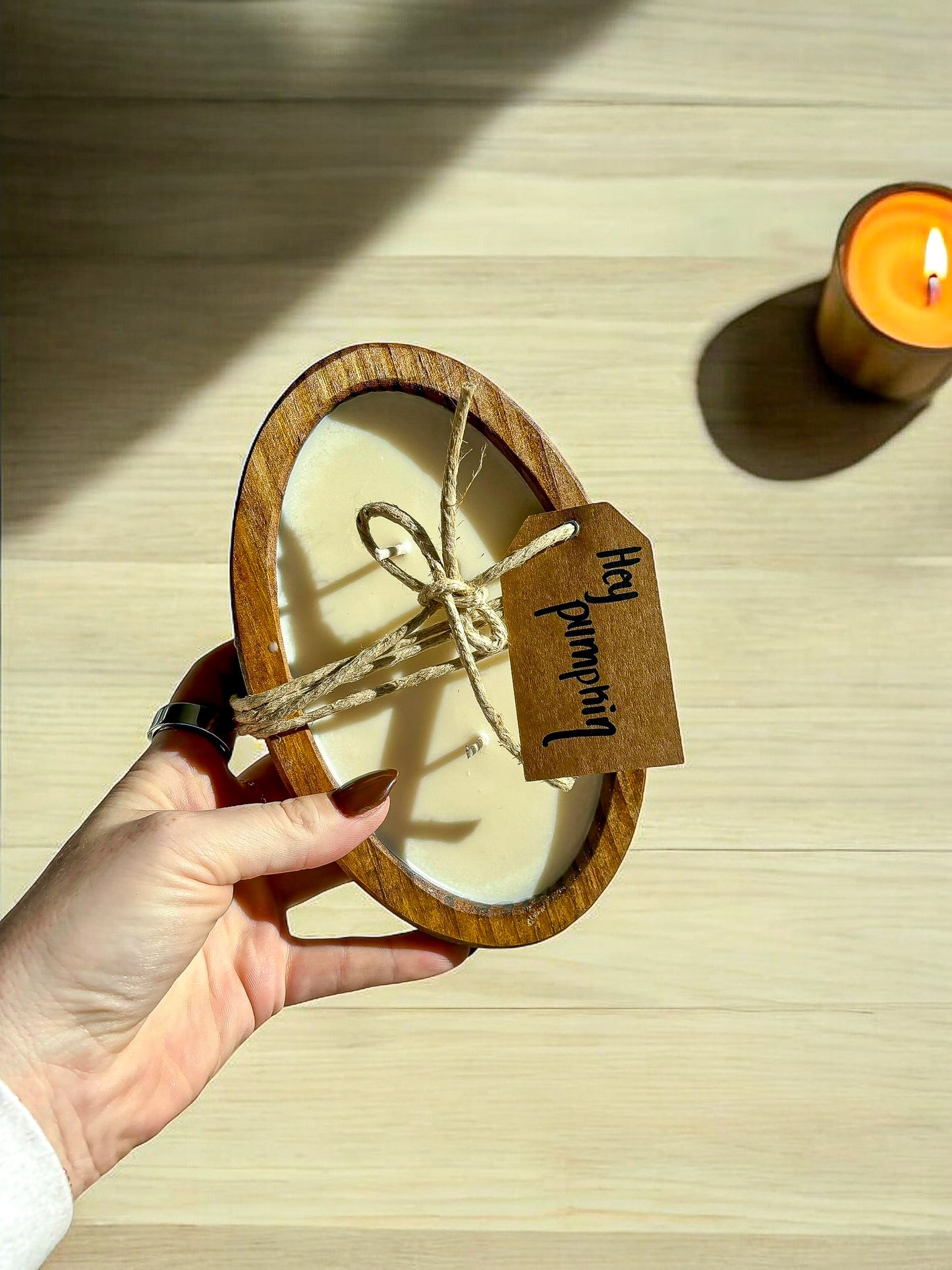 Mini Classic Wood Bowl Candle