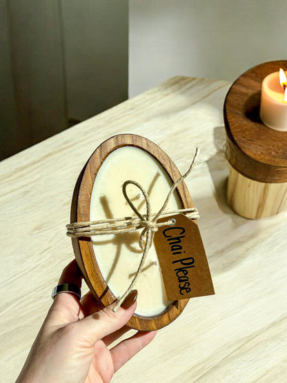 Mini Classic Wood Bowl Candle