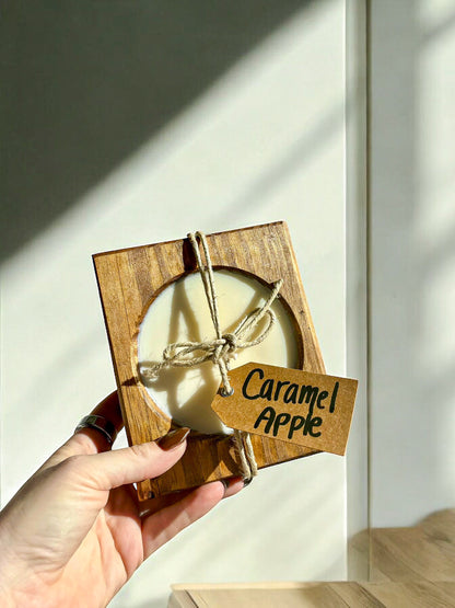 Mini Square Wood Bowl Candle