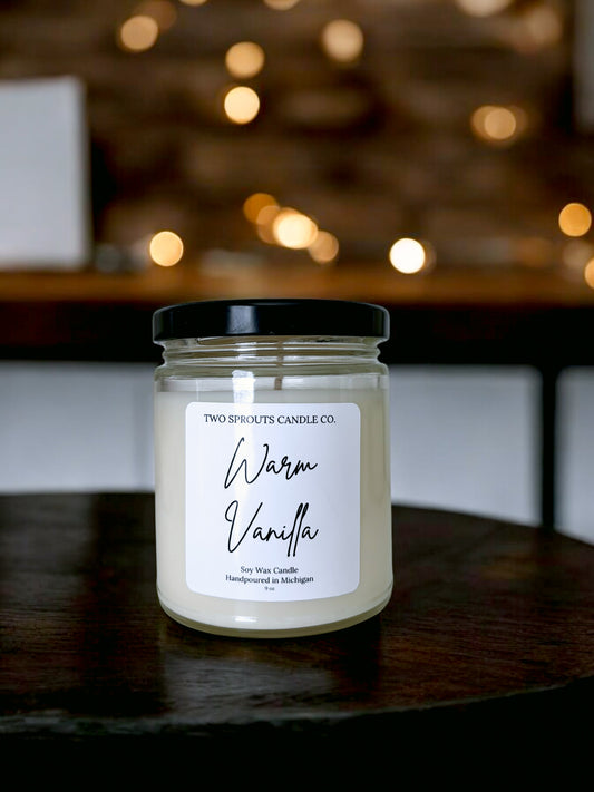 9 oz Warm Vanilla Candle